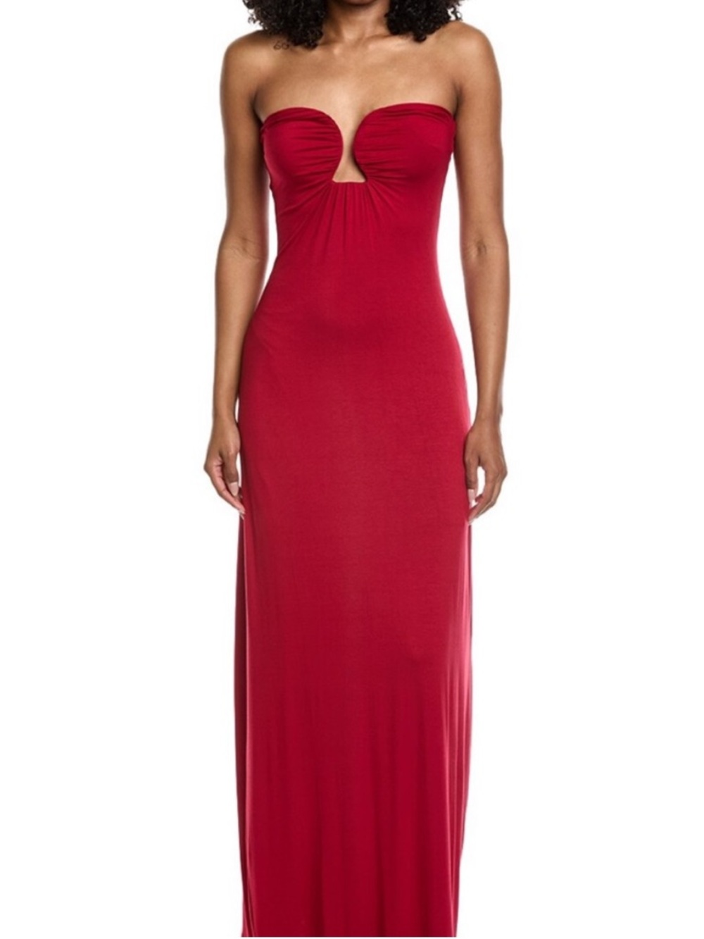 NWOT SMALL AMANDA UPRICHARD SALADANA MAXI DRESS STRAPLESS RED MAROON